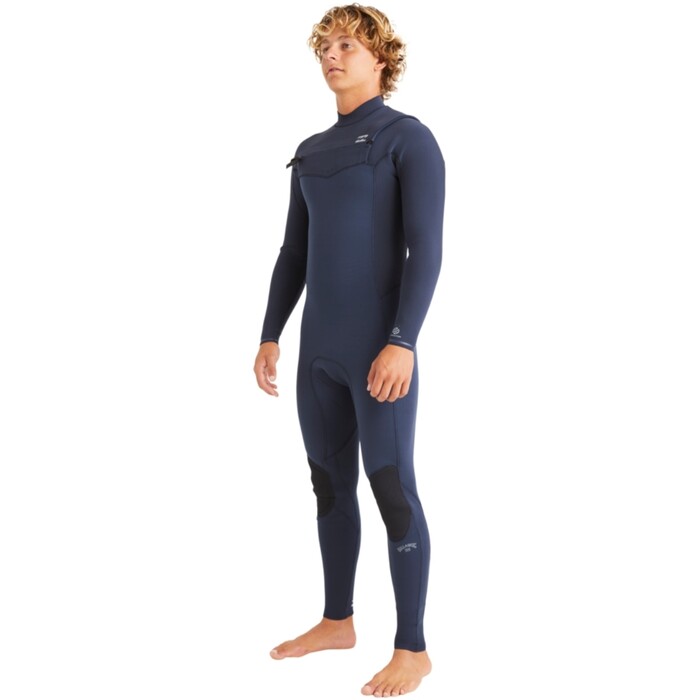 2024 Billabong Hombres Revolution Natural 4/3mm Chest Zip Neopreno ABYW100267 - Dark Navy